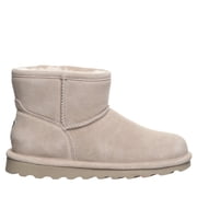 BEARPAW Alyssa Womens Slip-On Winter Boots Mushroom Size 8 | Comfortable Ankle Boot | Casual Winter Shoes for Women