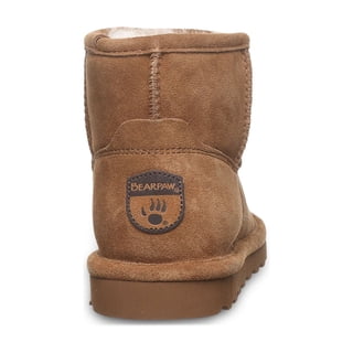 BEARPAW Alyssa Wide Women's Slip-On Winter Boots Hickory Size 11 | Comfortable Ankle Boot | Casual Winter Shoes for Women