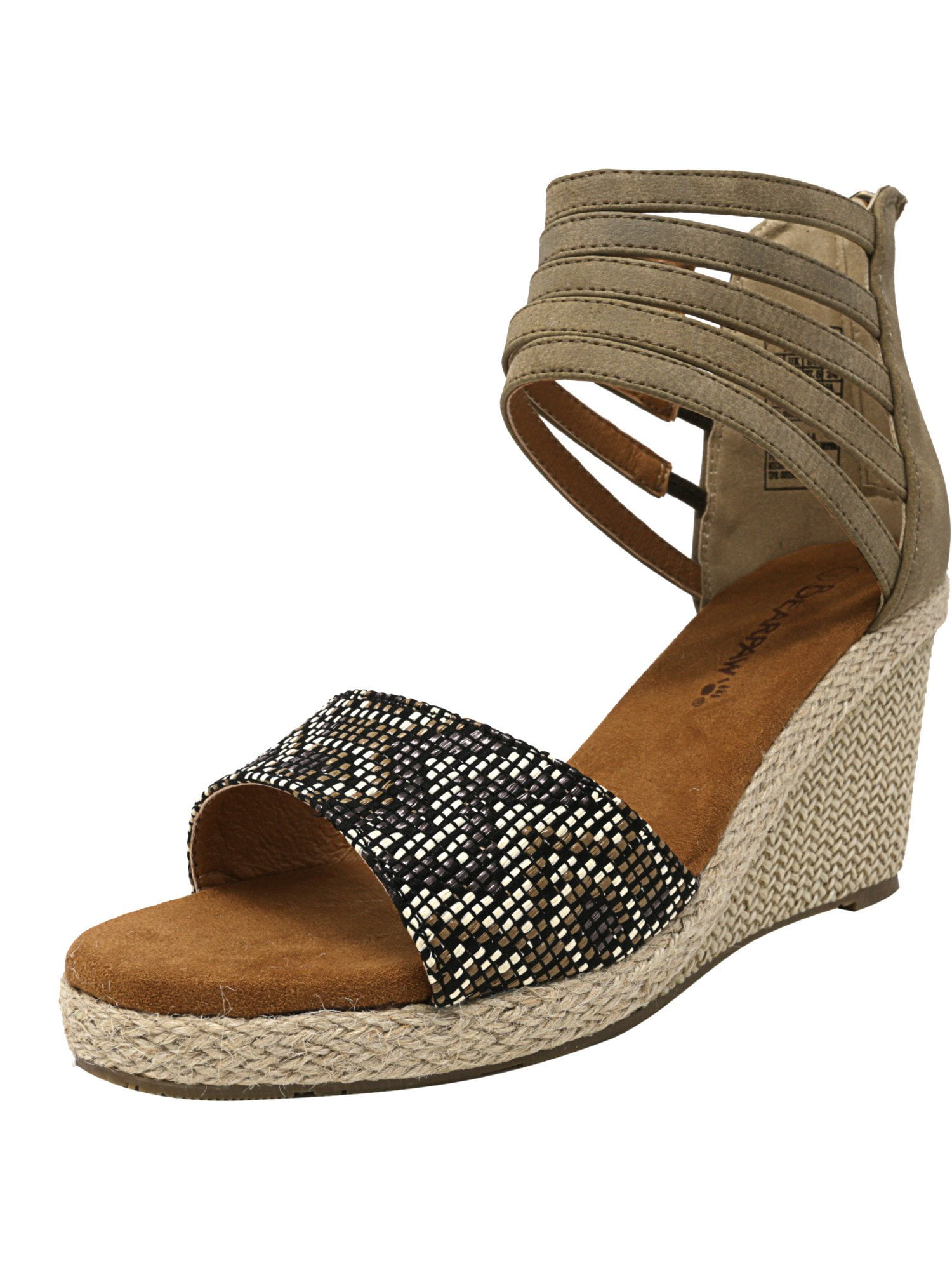 Bearpaw Women s Calla Ivory Ankle High Leather Wedged Sandal 10M Walmart