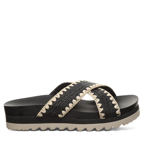 BEARPAW's Women's Carina Black Sandal Size 8 | Women's Sandal | Women's Shoes | Comfortable & Lightweight