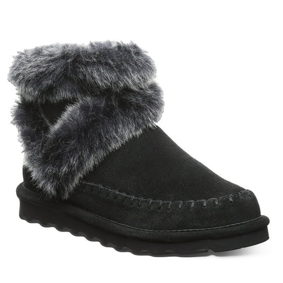 BEARPAW Women's Chloe Black Boot Size 12 | Women’s Ankle Boot | Comfortable Winter Boot Women's Black Chloe Boots