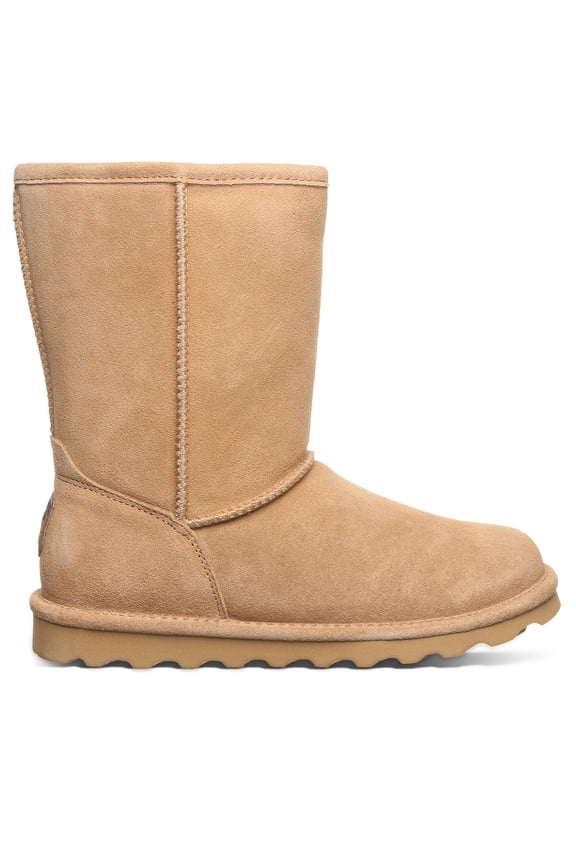 Women's Elle Short Iced Coffee Size 9 | Classic Suede Pull On Fashion Boot | Cozy Winter Boots for Women
