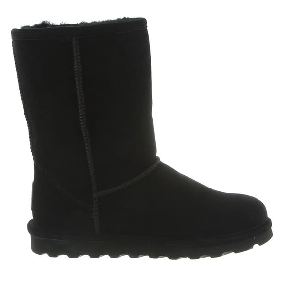 BEARPAW Women's Elle Short Black Size 6 | Classic Suede Pull On Fashion Boot | Cozy Winter Boots for Women