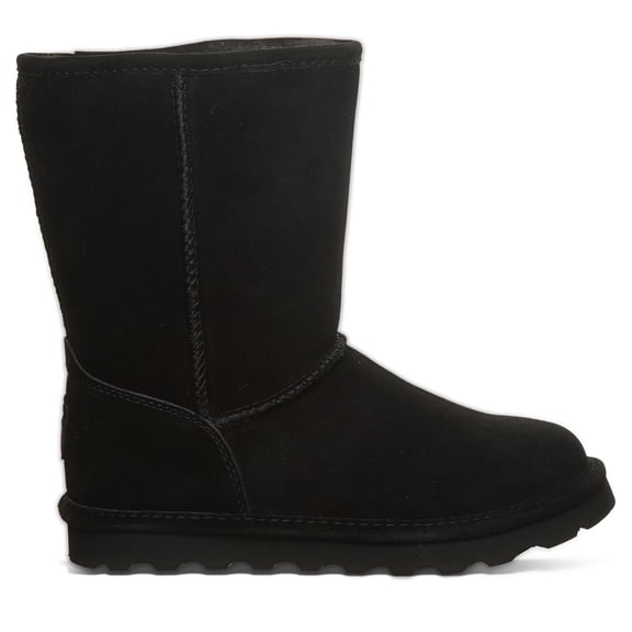 BEARPAW Women's Elle Short Black Size 9 | Classic Suede Pull On Fashion Boot | Cozy Winter Boots for Women