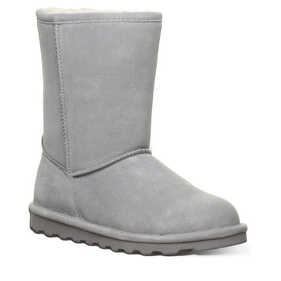 BEARPAW Women's Elle Short Gray Fog Size 7 | Women's Boot Classic Suede | Women's Slip On Boot | Comfortable Winter Boot Women's Gray Fog Elle Short Tall Boot Boots