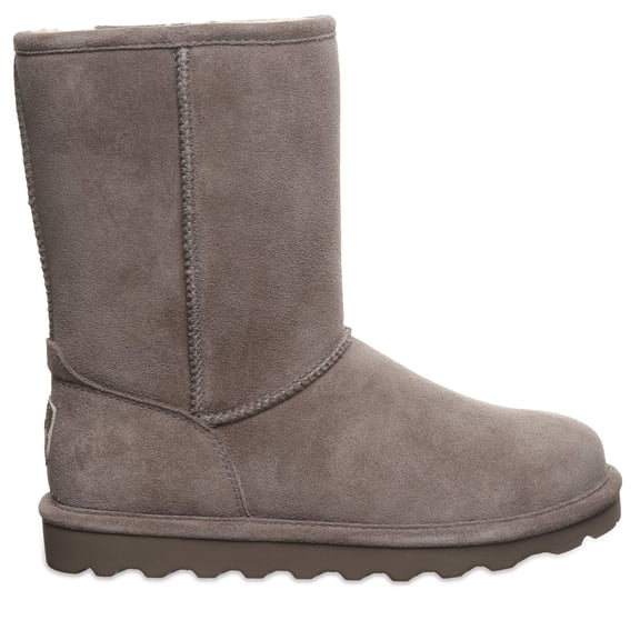 BEARPAW Women's Elle Short Winter White Size 8 | Classic Suede Pull On Fashion Boot | Cozy Winter Boots for Women