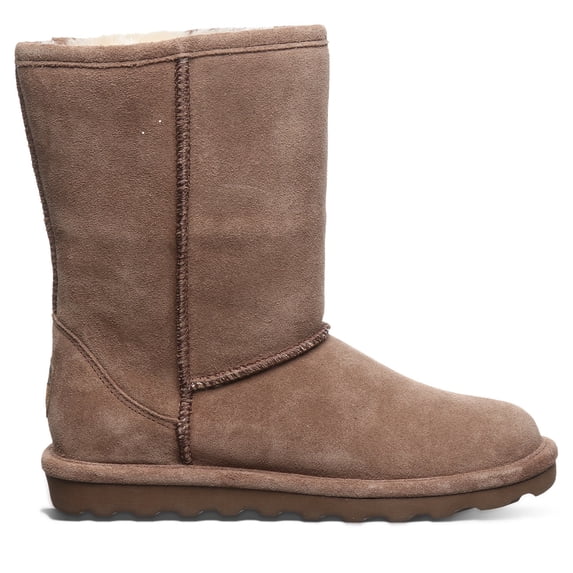 BEARPAW Women's Elle Short Winter White Size 7 | Classic Suede Pull On Fashion Boot | Cozy Winter Boots for Women