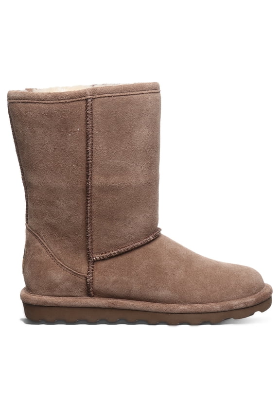 Women's Elle Short Winter White Size 9 | Classic Suede Pull On Fashion Boot | Cozy Winter Boots for Women