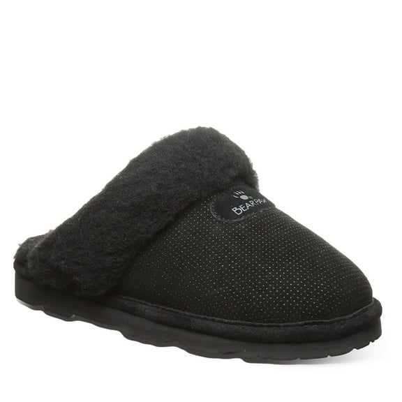 BEARPAW Women’s Loki Exotic Black Size 6 | Women’s Slippers | Women’s Shoes | Comfortable & Light-Weight Women's Black II Loki Exotic Slippers