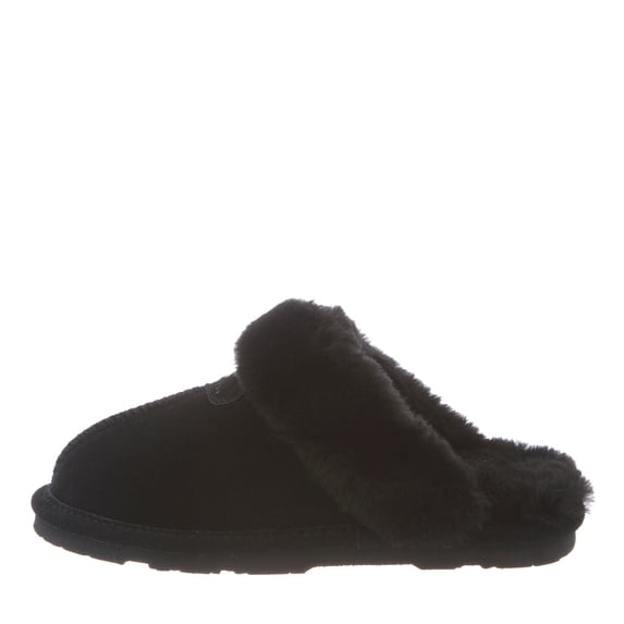BEARPAW Women's Loki Slippers Black Size 8 | Soft Suede Indoor & Outdoor Slippers | Comfortable & Lightweight Footwear for Women
