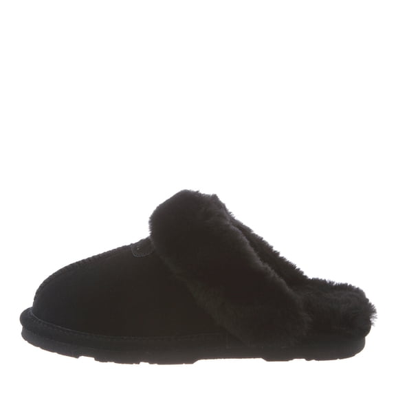 BEARPAW Women's Loki Slippers Black Size 10 | Soft Suede Indoor & Outdoor Slippers | Comfortable & Lightweight Footwear for Women