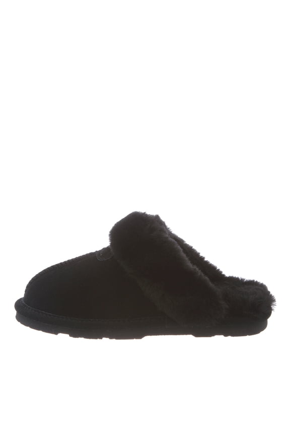 Women's Loki Slippers Black Size 8 | Soft Suede Indoor & Outdoor Slippers | Comfortable & Lightweight Footwear for Women