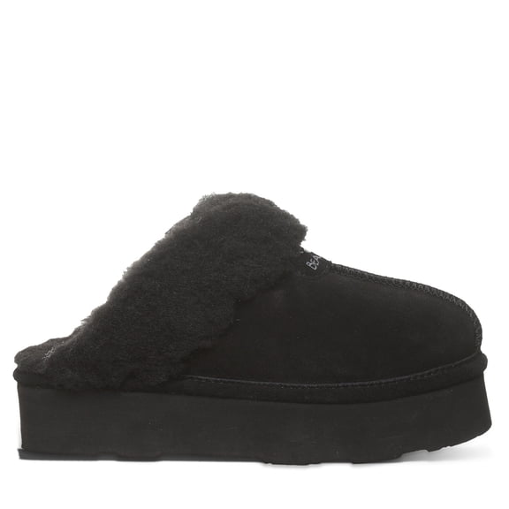 BEARPAW Women's Retro Loki Black/Black Size 7 | Soft Lightweight Indoor & Outdoor Slippers | Comfortable Footwear for Women