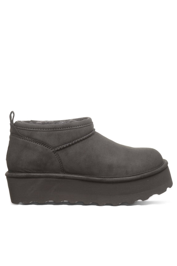 Women's Retro Super Shorty Vegan Carbon Size 6 | Women's Ankle Boot | Women's Slip On Boot | Comfortable Winter Boot