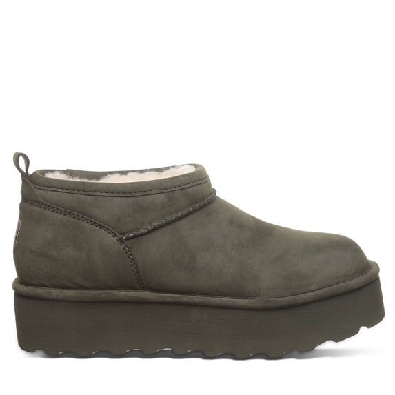 BEARPAW Women's Retro Super Shorty Vegan Algae Size 11 | Women's Ankle Boot | Women's Slip On Boot | Comfortable Winter Boot