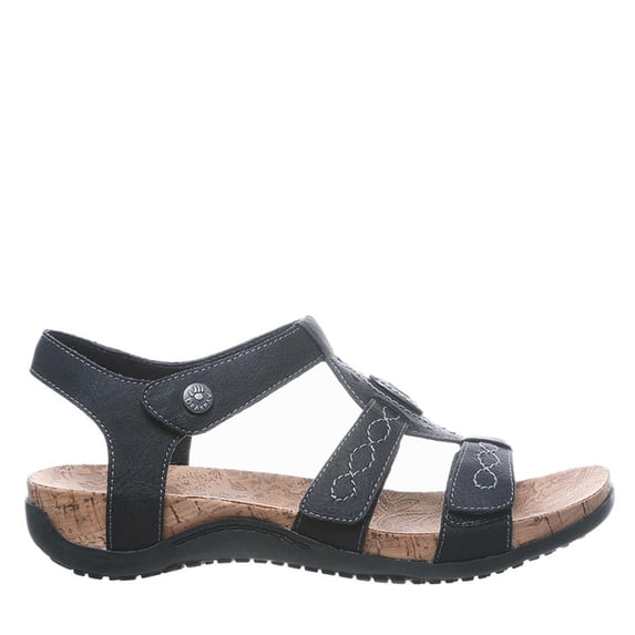BEARPAW Women's Ridley II Black Size 8 | Women's Sandal | Women's Shoe | Comfortable & Lightweight