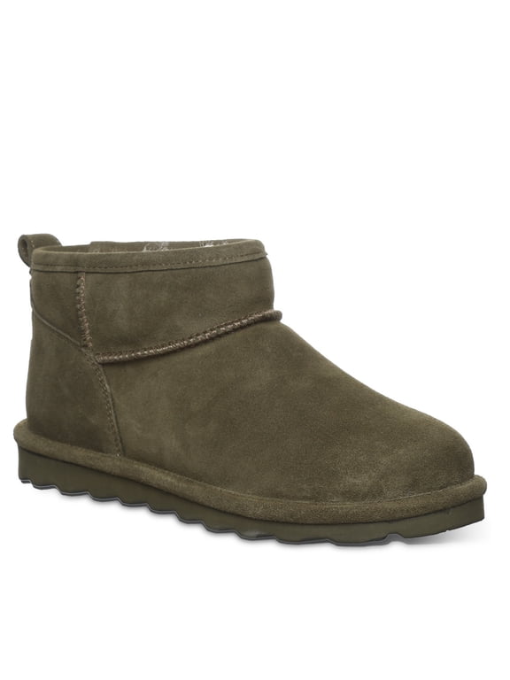 Shorty Boots for Women Sheepskin Wool Blend Lined Waterproof Cushioned Footbed Lightweight Rubber Sole Winter Boots