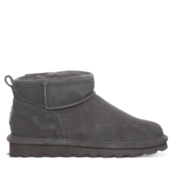 BEARPAW Women's Shorty Graphite Size 8 | Women's Ankle Boot | Women's Slip On Boot | Comfortable Winter Boot