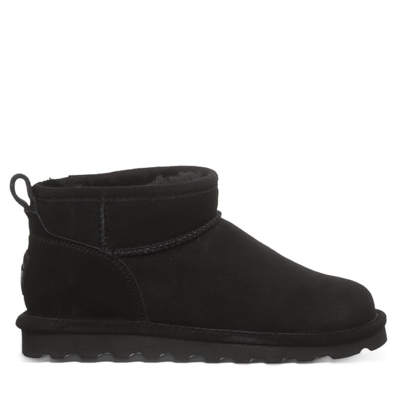 BEARPAW Women's Shorty Wide Black Size 10 | Women's Ankle Boot | Women's Slip On Boot | Comfortable Winter Boot