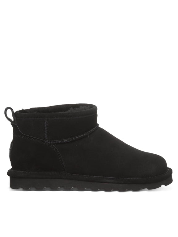 Women's Shorty Wide Black Size 10 | Women's Ankle Boot | Women's Slip On Boot | Comfortable Winter Boot