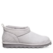BEARPAW Womens Super Shorty Vegan Gray Fog Size 6 | Womens Ankle Boot | Womens Slip On Boot | Comfortable Winter Boot