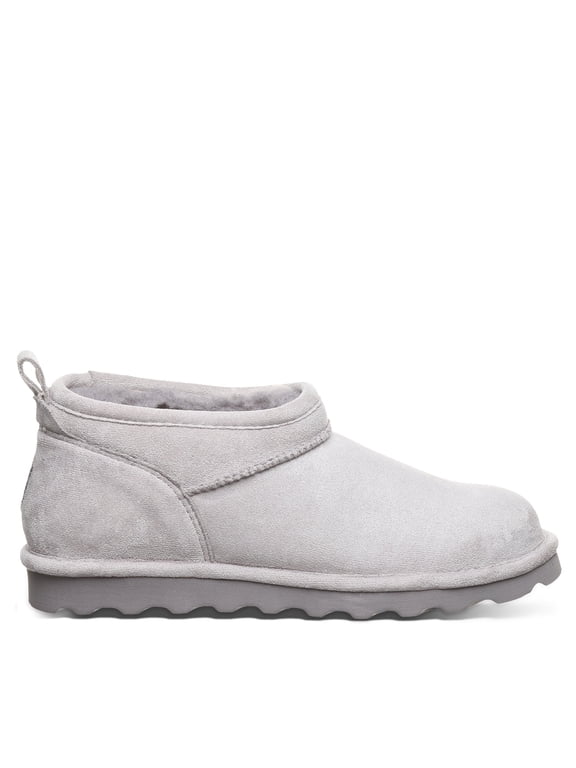 Women's Super Shorty Vegan Gray Fog Size 6 | Women's Ankle Boot | Women's Slip On Boot | Comfortable Winter Boot