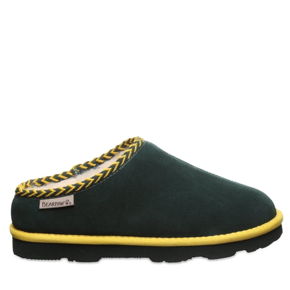 BEARPAW Women's Tabitha Slipper Green/Yellow Size 11 | Comfortable & Lightweight Slipper | Indoor & Outdoor Shoe for Women