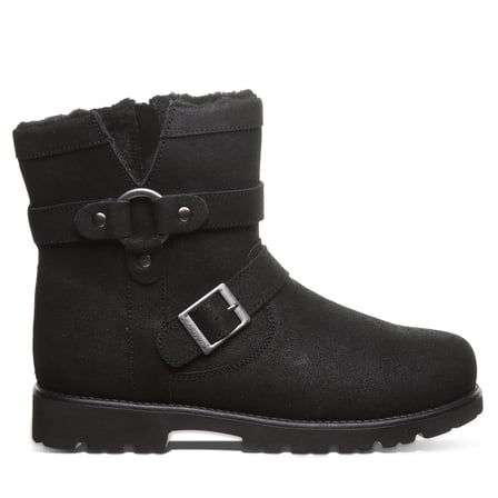 BEARPAW Women's Theodora Aged Black Boot Size 7 | Women's Boot | Women's Slip On Boot