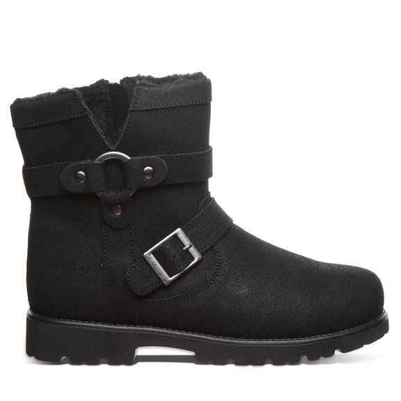 BEARPAW Women's Theodora Aged Black Boot Size 7 | Women's Boot | Women's Slip On Boot