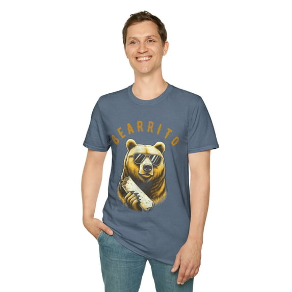 Bearrito T-Shirt Funny Sarcastic Bear Burrito Mexican Food Tee For Guys