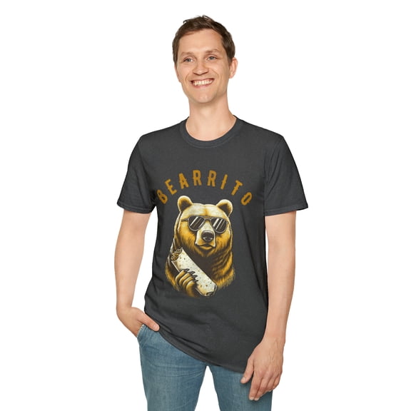 Bearrito T-Shirt Funny Sarcastic Bear Burrito Mexican Food Tee For Guys