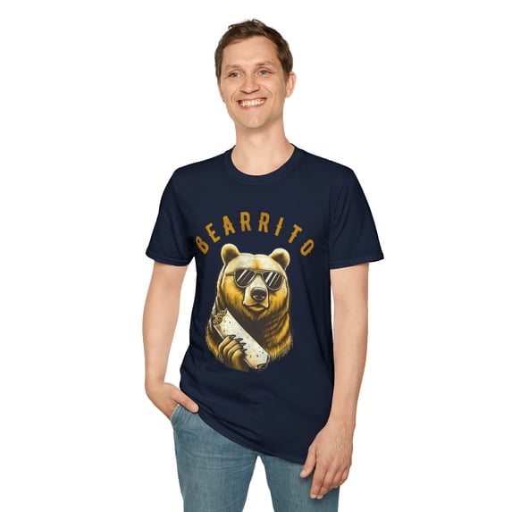 Bearrito T-Shirt Funny Sarcastic Bear Burrito Mexican Food Tee For Guys