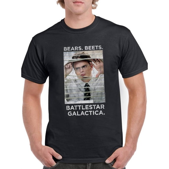 Bears And Beets Quote T-Shirt Men The Office, Male x-Large