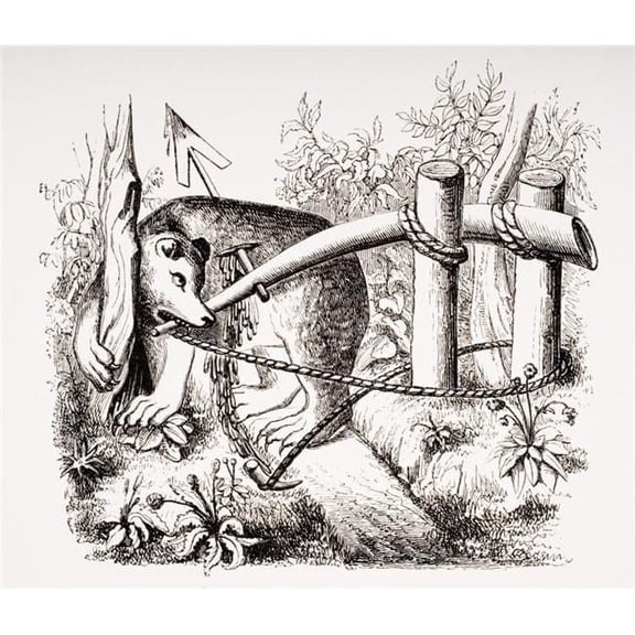 How Bears & Other Beasts May Be Caught with A Dart 19th Century Reproduction of 15th Century Miniature In The Manuscript of Phoebus Poster Print - 16 x 14