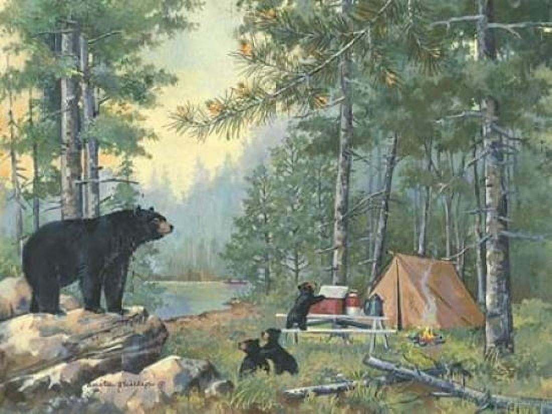 Bears Campsite Canvas Art - Anita Phillips (18 x 24)