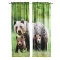 thumbnail image 1 of Bears Digital Light-Filtering Panoramic Print Curtain Pair 74" x 84" in Multi, 1 of 6