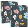 thumbnail image 1 of Bears Foods 3 Ring Binders 1.5 inch Hardcover File Folders with Interior Pockets A4 Size Organizer for School Office Hospital Set of 2, 1 of 8