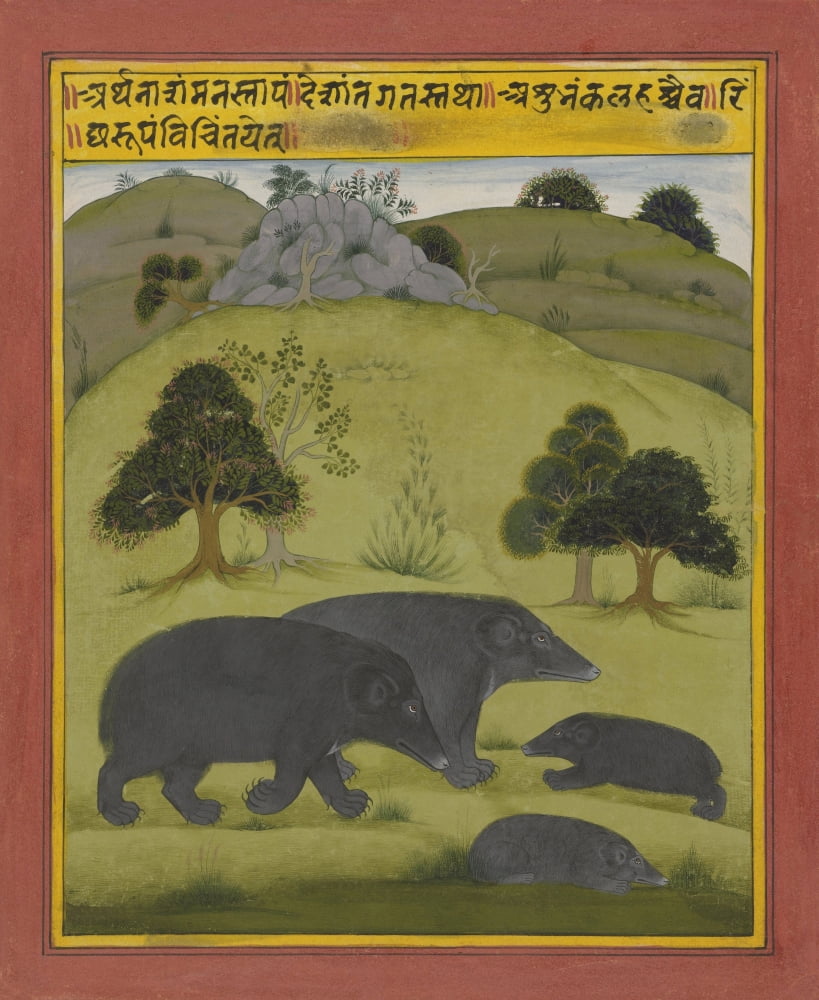 Bears In A Landscape Canvas Art - (24 x 36)