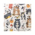 Bears Leaf Pen Book Wall Clock 7.78" NonTicking Silent Battery