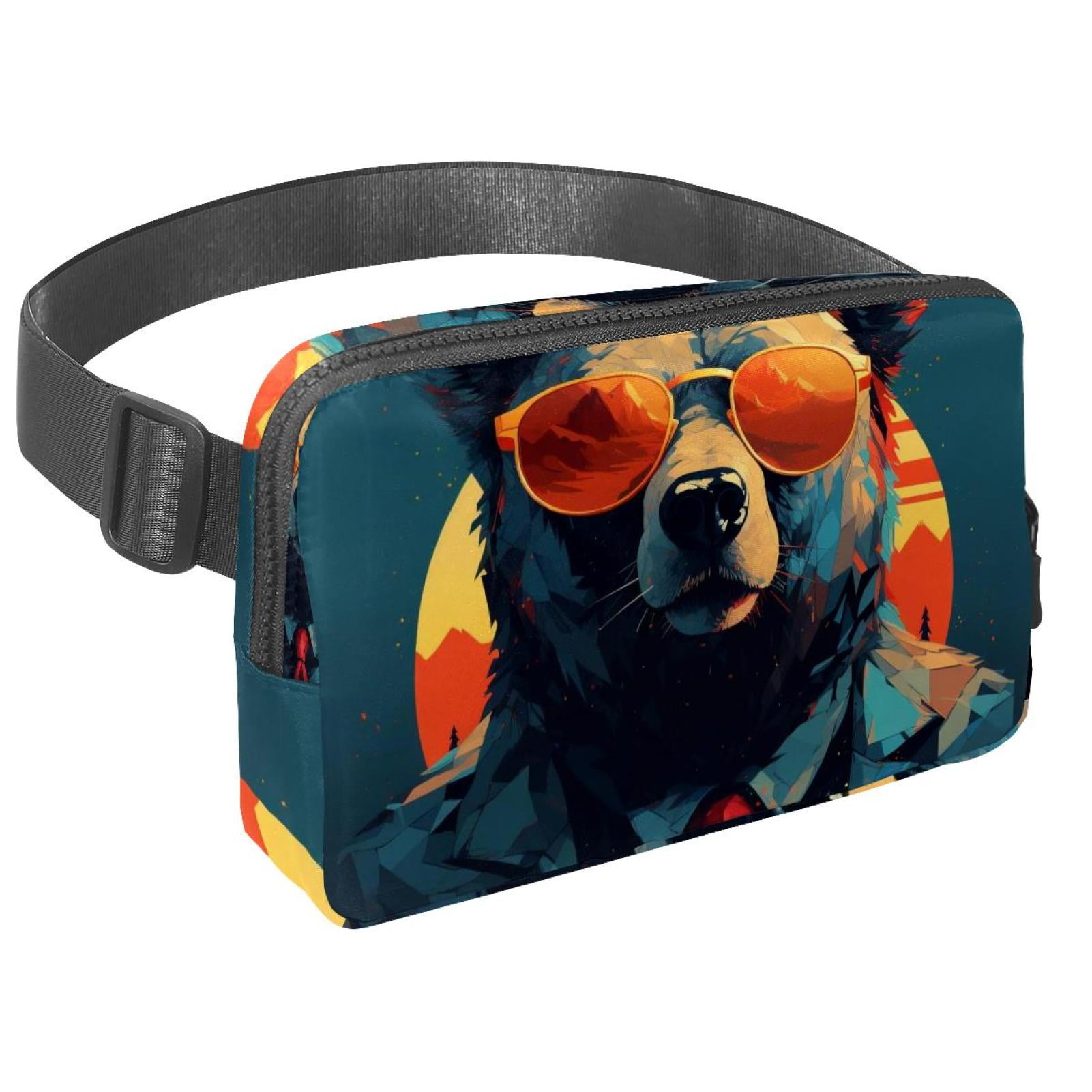 Bears Lightweight Adjustable Fanny Pack with Extension Strap - Unisex Waist Packs Crossbody Bag