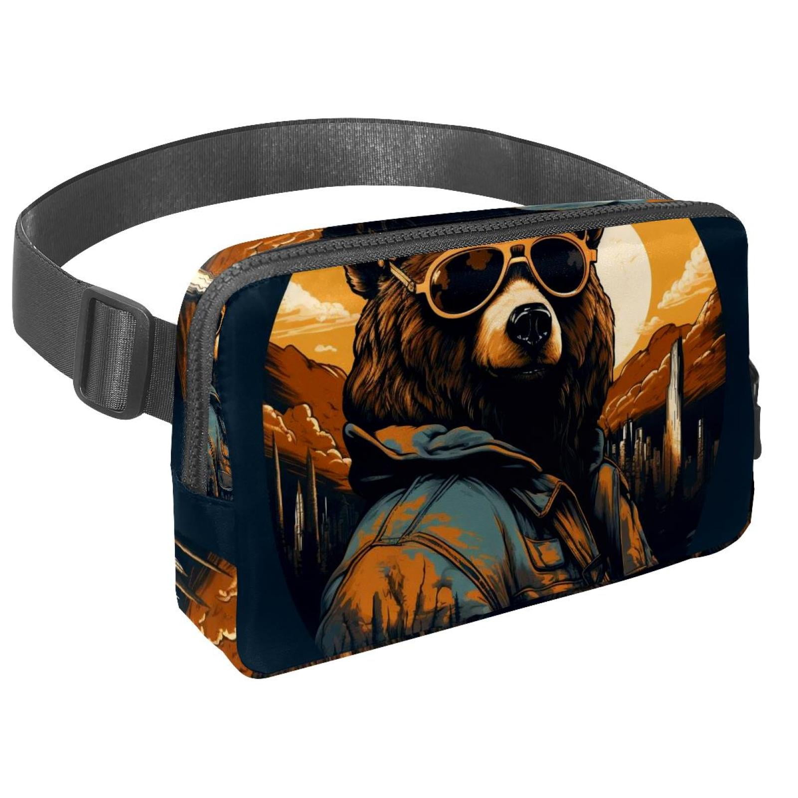 Bears Lightweight Running Belt Waist Bag with Extension Strap and Money Belt - Unisex