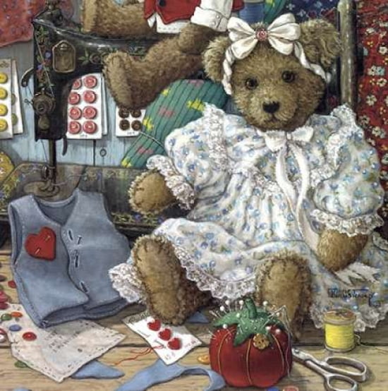 Bears N Bows Canvas Art - Janet Kruskamp (24 x 24)