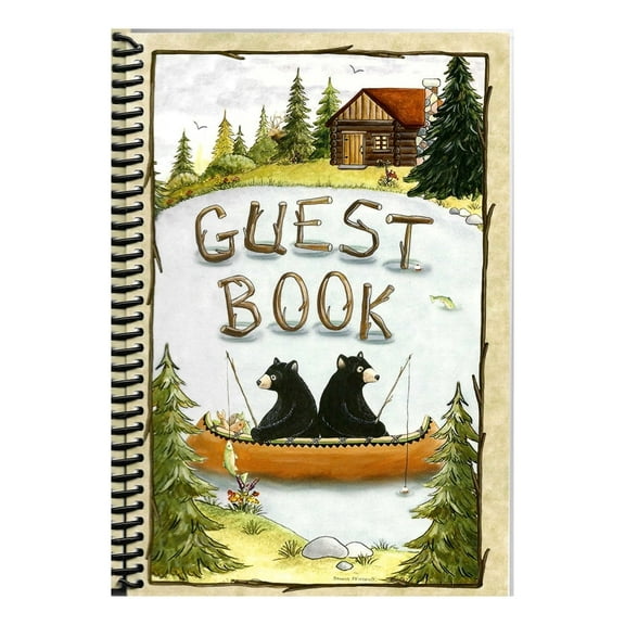 Bears On The Lake Vacation Rental Guest Book / Guest Registry - 9"x6" Size - 200 Pages [pnsgbk1031)