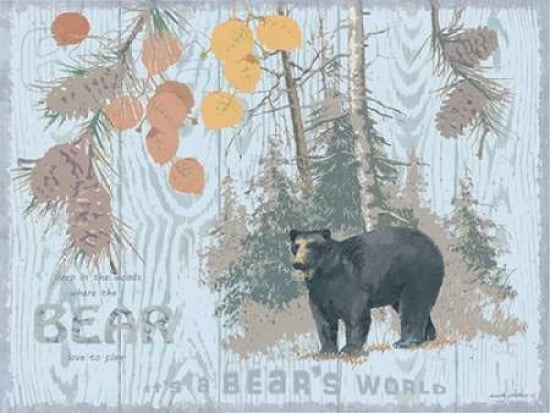 Bears World Gray Canvas Art - Anita Phillips (18 x 24)