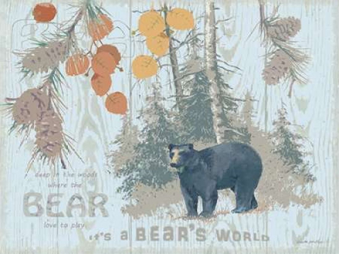 Bears World Tan Canvas Art - Anita Phillips (18 x 24)