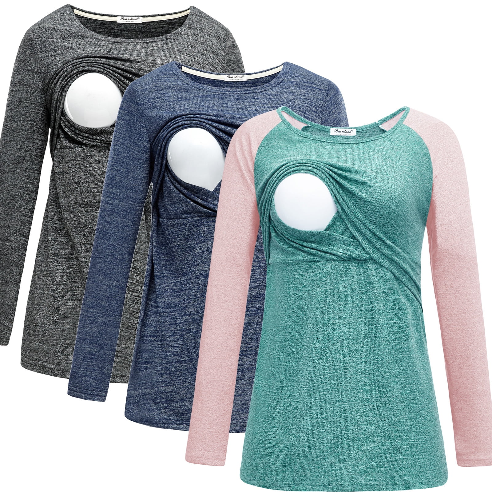 Bearsland Scoop?Neck Patchwork Nursing Top (Small)