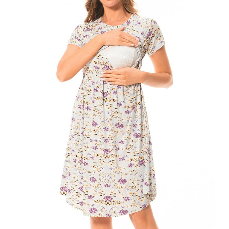 Breastfeeding Large Size Casual Pregnant Women Dress Breastfeeding Large Size Casual Pregnant Women Dress