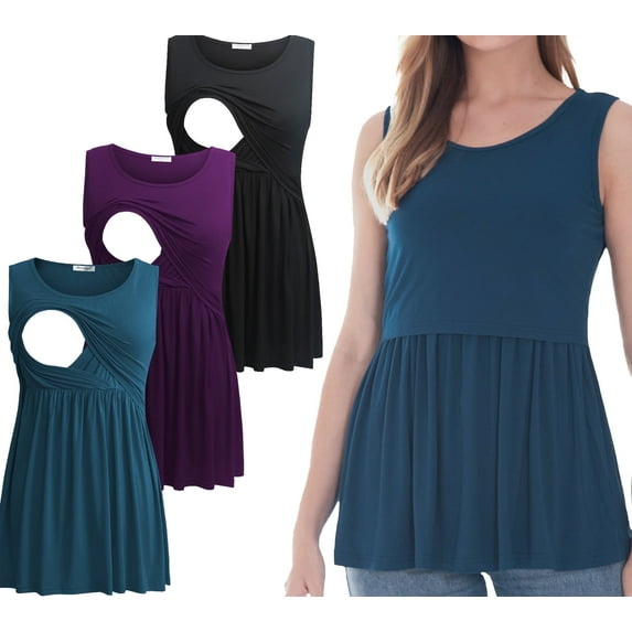 Bearsland Female Sleeveless Maternity Tank Tops Breastfeeding Nursing Clothes