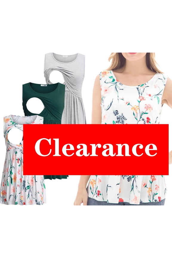 Female Sleeveless Maternity Tank Tops Breastfeeding Nursing Clothes