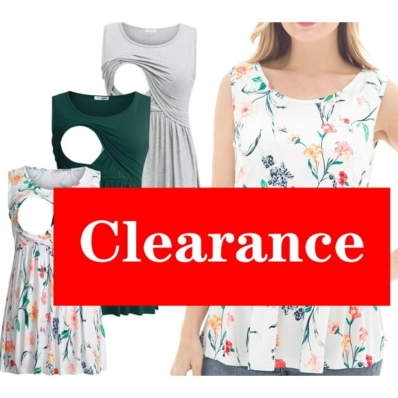 Bearsland Female Sleeveless Maternity Tank Tops Breastfeeding Nursing Clothes